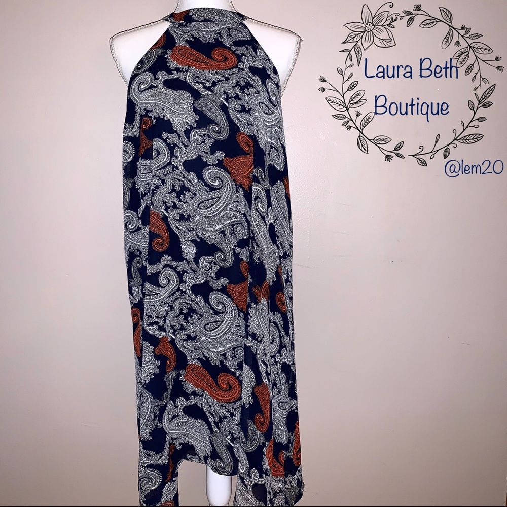 NWT Club L navy printed dress, size 26